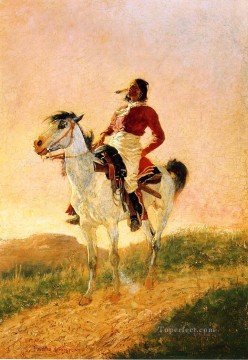 Frederic Remington Painting - Modern Comanche Old American West Frederic Remington